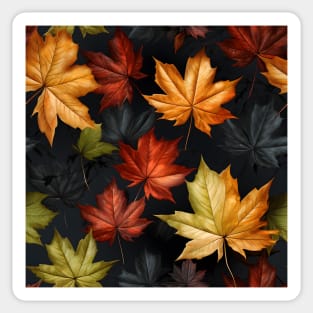 Autumn Leaves Pattern 27 Sticker